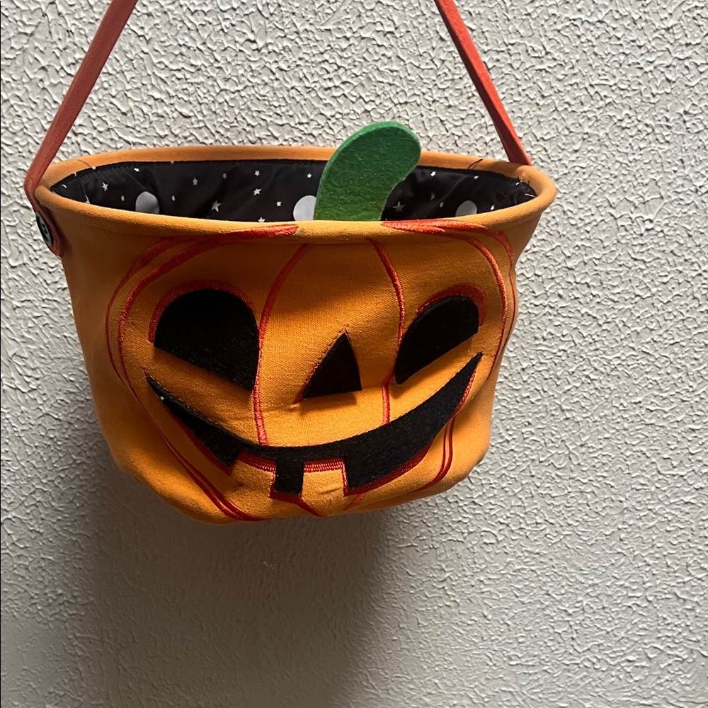 Orange Pumpkin Halloween Basket